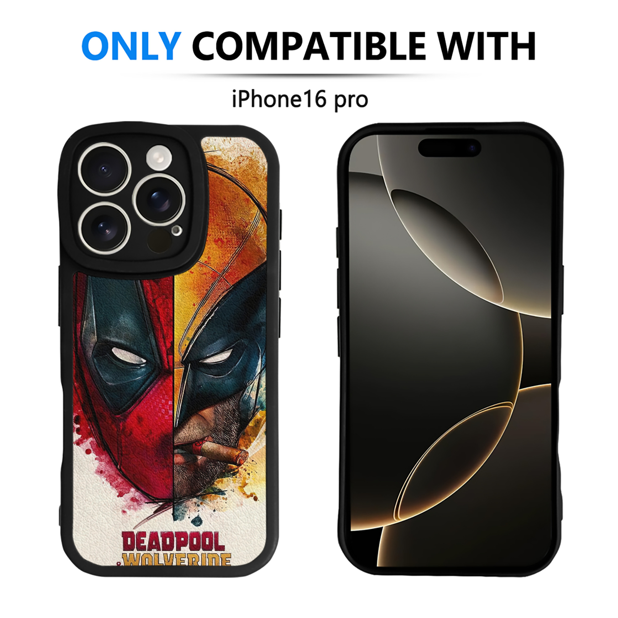 （画像用） Deadpool デッドプール 【iPhone 16シリーズ対応】シリコンスマホケース（レザー調） 材質：シリコン